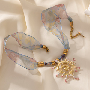 Collier Pendentif Romantique En Acier Inoxydable Étanche, 1 Pièce, En Forme De Coquillage h5 Image4