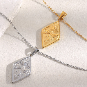 Collier Pendentif Femme Étanche En Acier Inoxydable Daily Sun, Collection Simple Series (1 Pièce) h5 Image3
