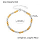 E667-Bracelet ovale doré 16,5+6 cm Image8