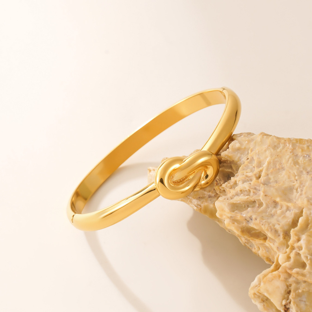 Bracelet Minimaliste Pour Femme, Forme Irrégulière, En Acier Inoxydable, Étanche, Couleur Or (1 Pièce) Image6