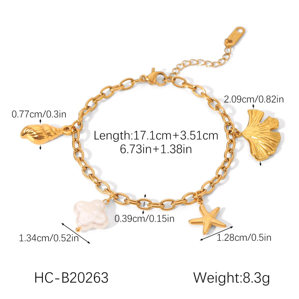 1 Paire De Bracelets À Breloques Pour Femmes, En Acier Inoxydable, Étanches, Avec Motif Floral Simple. Image2