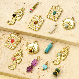Pendentif Rectangulaire Quotidien En Pierres Naturelles Pour Femme, 1 Pièce h5 Image4