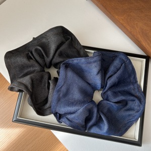 1 Chouchou Simple Et Décontracté En Tissu De Couleur Unie Pour Femme h5 Image4