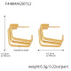 F448-Boucles d'oreilles géométriques à trois couches en or Image4