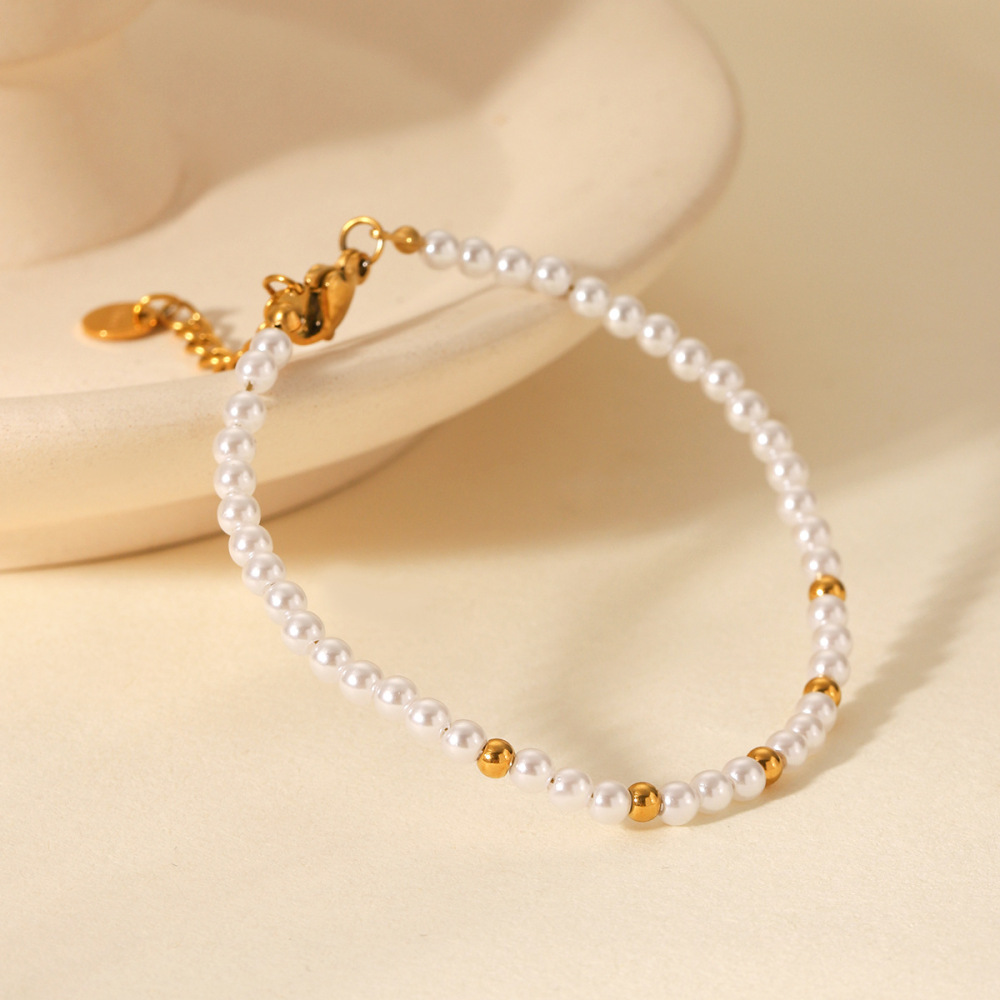 1 Bracelet De Perles Pour Femme, Série Simple, Quotidien h5Image4