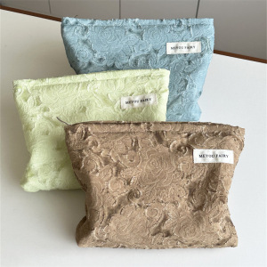 Trousse De Maquillage Pour Femme, 1 Pièce, Série Romantique, Douce, Couleur Unie, En Polyester h5 Image5
