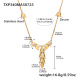 TXP340-Collier cloche en or 46,5+5,5 cm