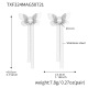 TXF324-Boucles d'oreilles papillon en acier et zircon Image8