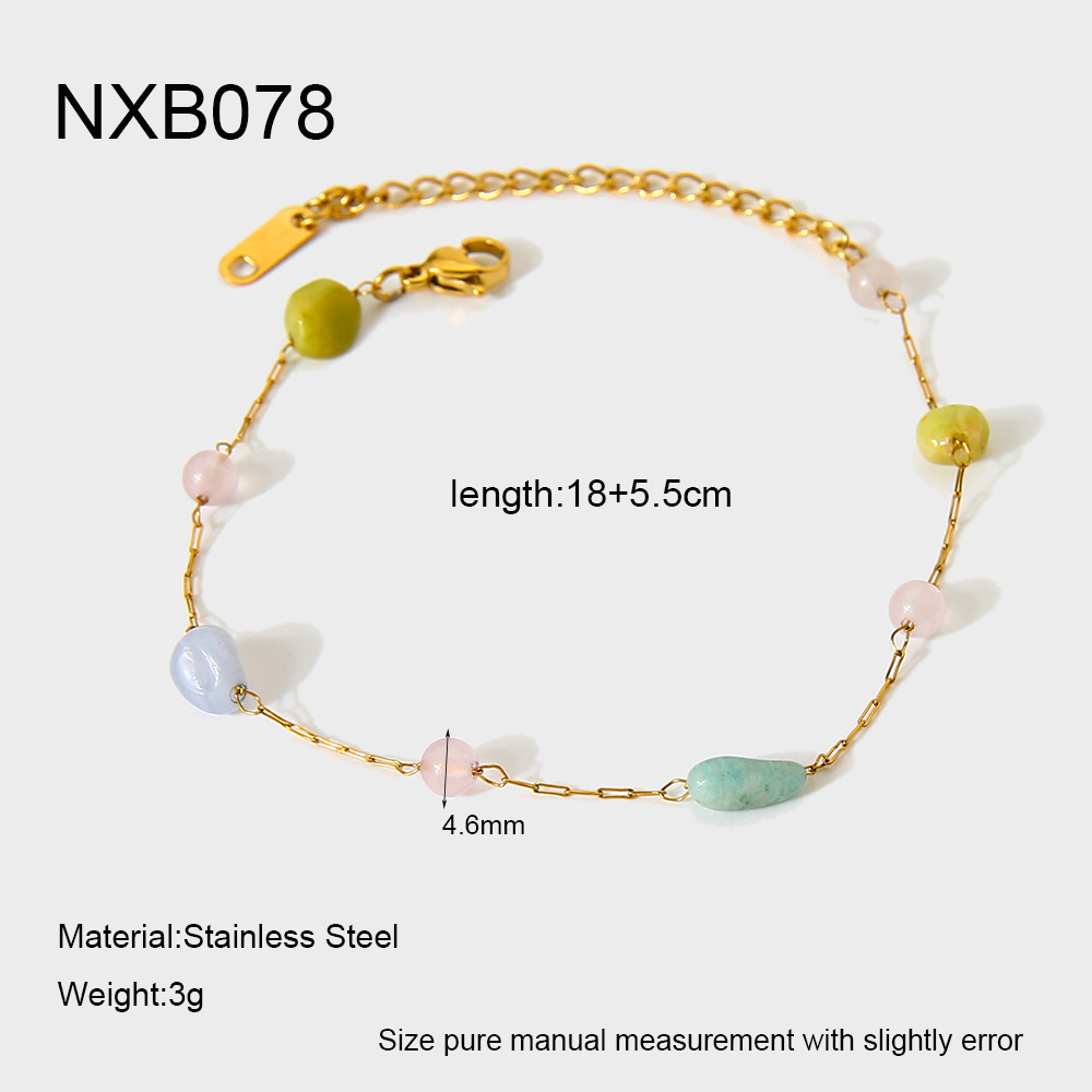 Ensemble De Bijoux Étanches En Acier Inoxydable Avec Chaîne De Forme Irrégulière (1 Pièce) 