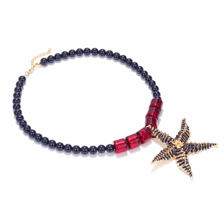 Collier de perles en alliage en forme d'étoile de mer, 1 pièce 2