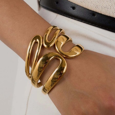 Bracelet jonc étanche en acier inoxydable (1 pièce)
