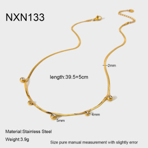 Collier Pendentif Simple Pour Femme, En Acier Inoxydable Étanche, Avec Chaîne Ronde Et Bracelet. h5 