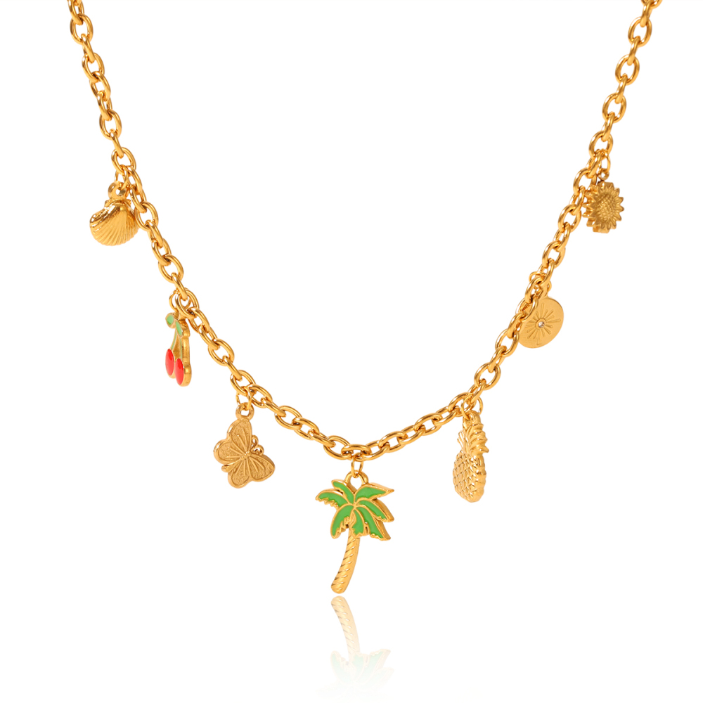 1 Paire De Colliers Simples Avec Pendentif En Forme De Nœud Papillon En Acier Inoxydable Pour Femme 