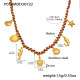 P014-Collier multi-accessoires DIY doré 41+5cm