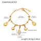 E668-Bracelet d'amour DIY en or 15+4 cm 