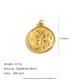 Pendentif pièce abeille - Or Image7