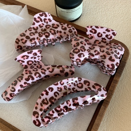 1 paire de pinces à cheveux pour femme en acétate, motif léopard, style décontracté, série classique