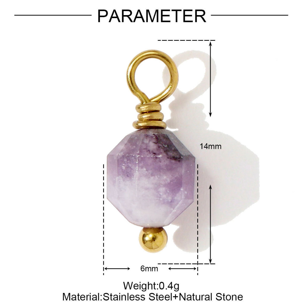 Pendentif Pour Femme En Pierres Naturelles De Forme Irrégulière, 1 Pièce h5Image2