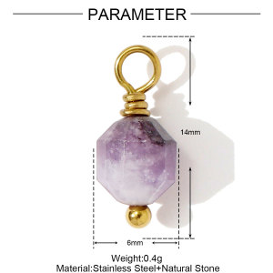 Pendentif Pour Femme En Pierres Naturelles De Forme Irrégulière, 1 Pièce h5 Image2
