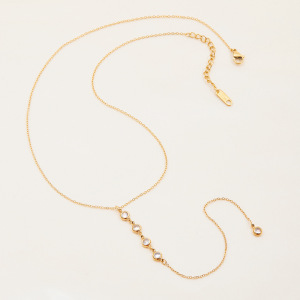 Collier Pendentif Femme En Acier Inoxydable Doré, Orné D'Un Pompon Délicat (1 Pièce) h5 Image6