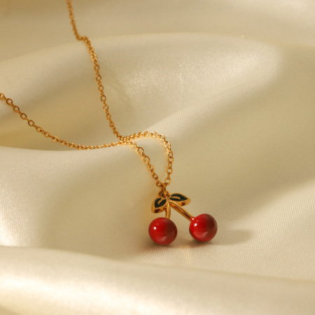 1 Paire De Colliers Pendentifs Pour Femmes, Collection Simple Series Daily Plant, En Acier Inoxydable Étanche