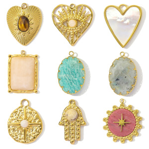 Pendentif Ovale Classique Pour Femme En Pierres Naturelles, 1 Pièce h5 Image5