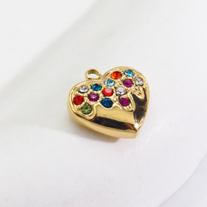 Pendentif Femme Luxueux Et Classique En Forme De Cœur, En Acier Inoxydable Étanche (1 Pièce) h5 Image4