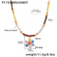 Collier pendentif fleur en perles de boulier-40+5 cm Image7