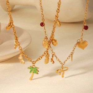 1 Paire De Colliers Simples Avec Pendentif En Forme De Nœud Papillon En Acier Inoxydable Pour Femme h5 Image3