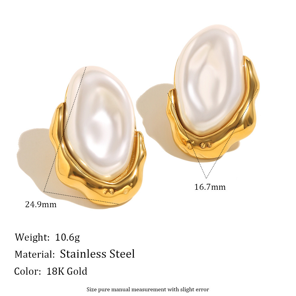 Bague Simple Et Élégante En Acier Inoxydable Pour Femme, Forme Irrégulière, Sertie De Pierres Précieuses 