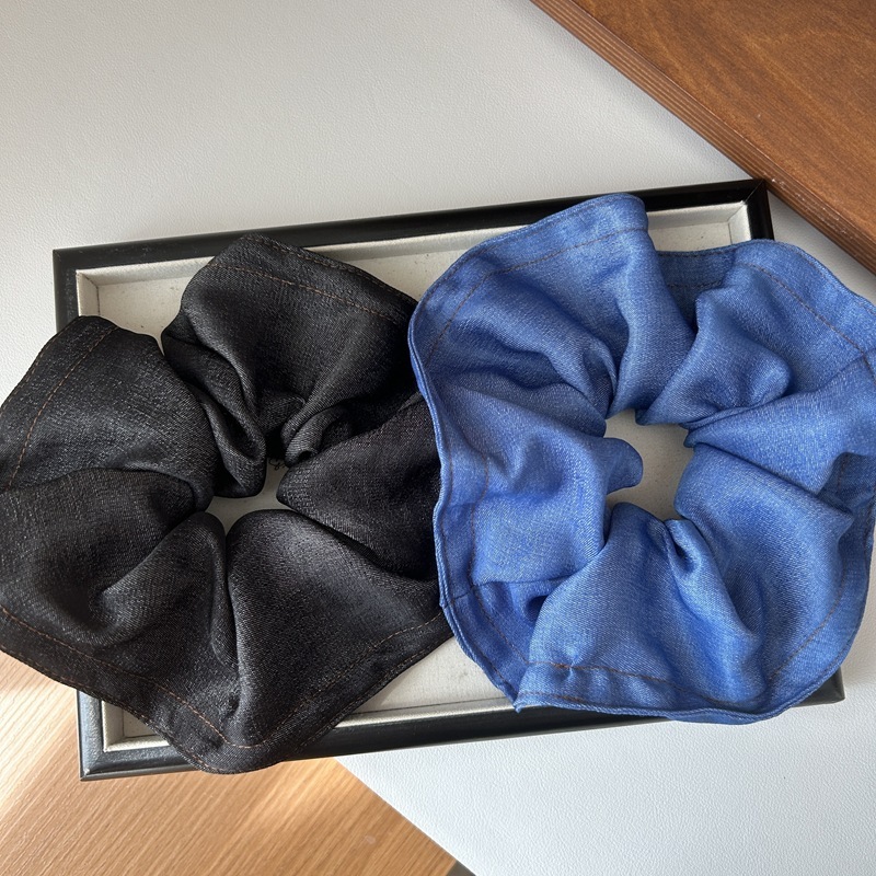 1 Chouchou Simple Et Décontracté En Tissu De Couleur Unie Pour Femme h5Image3