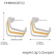 F448-Boucles d'oreilles géométriques à trois couches en or Image6