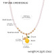 Collier de perles de citron  40+5cm 
