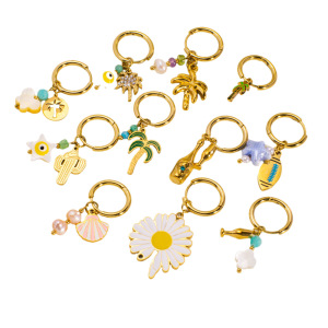 Boucles D'Oreilles Pendantes En Acier Inoxydable Pour Femme, Série Romantique, Motif Fleur Naturelle, 1 Pièce h5 Image5