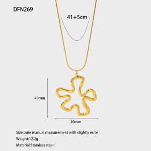1 Paire De Colliers Pendentifs Pour Femmes, Collection Simple Series Daily Flower, En Acier Inoxydable Étanche h5 