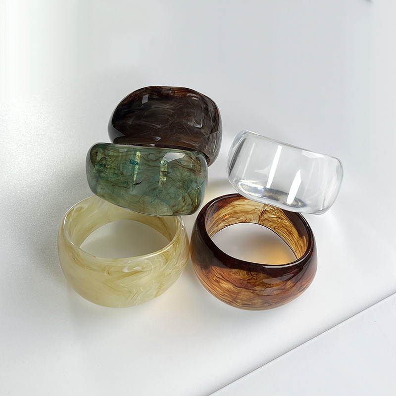Bracelet Élégant En Acrylique Dégradé De Couleurs Pour Femme, Série Simple, 1 Pièce Image2