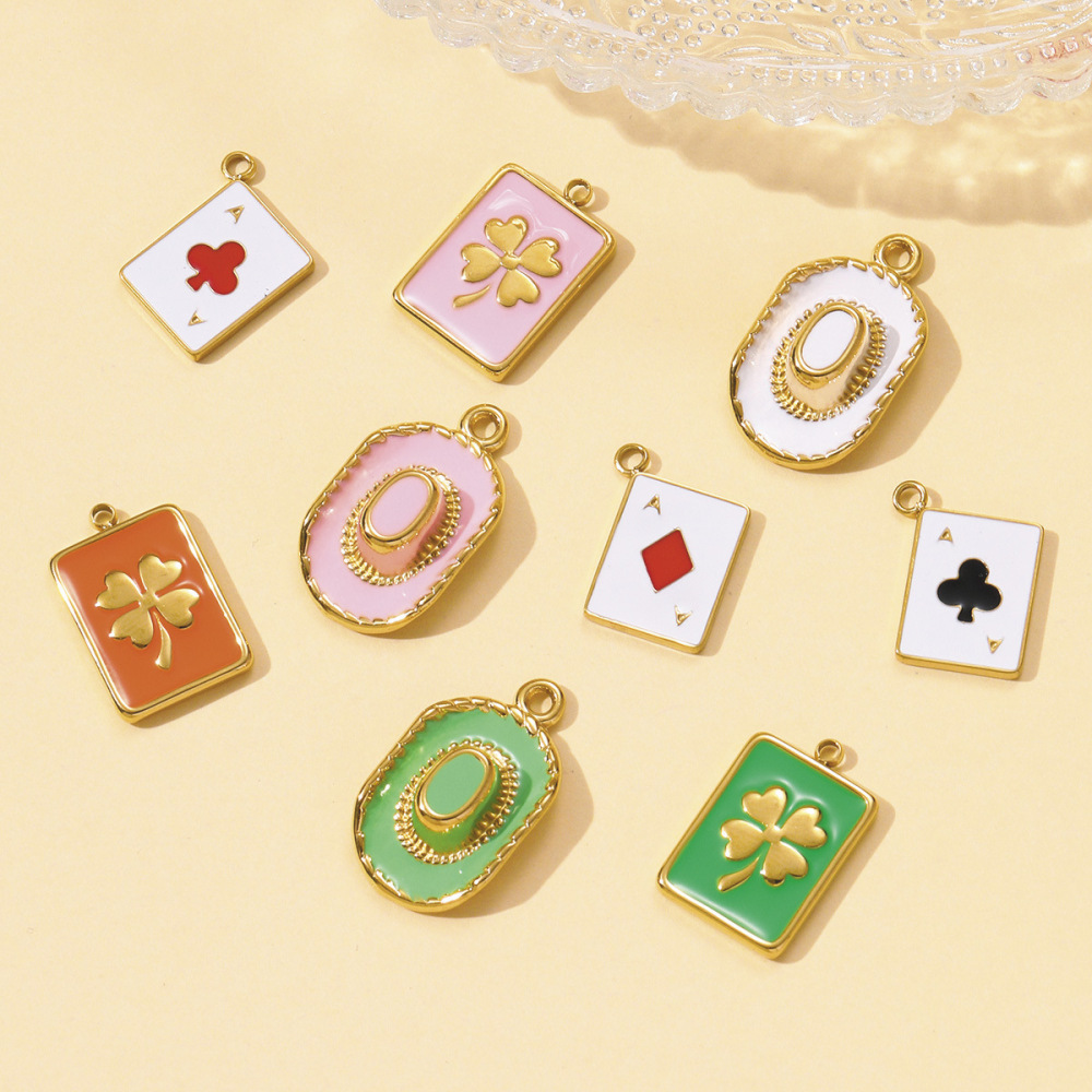 Pendentif Femme Étanche En Acier Inoxydable Daily Poker (1 Pièce) h5Image4