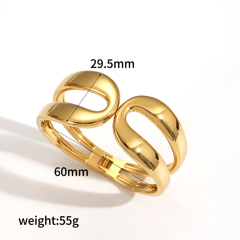 Bracelet Jonc Étanche En Acier Inoxydable (1 Pièce) 