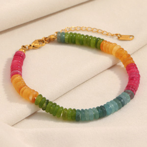 Collier Élégant En Perles Et Pierres Naturelles Pour Femme, 1 Pièce h5 Image5