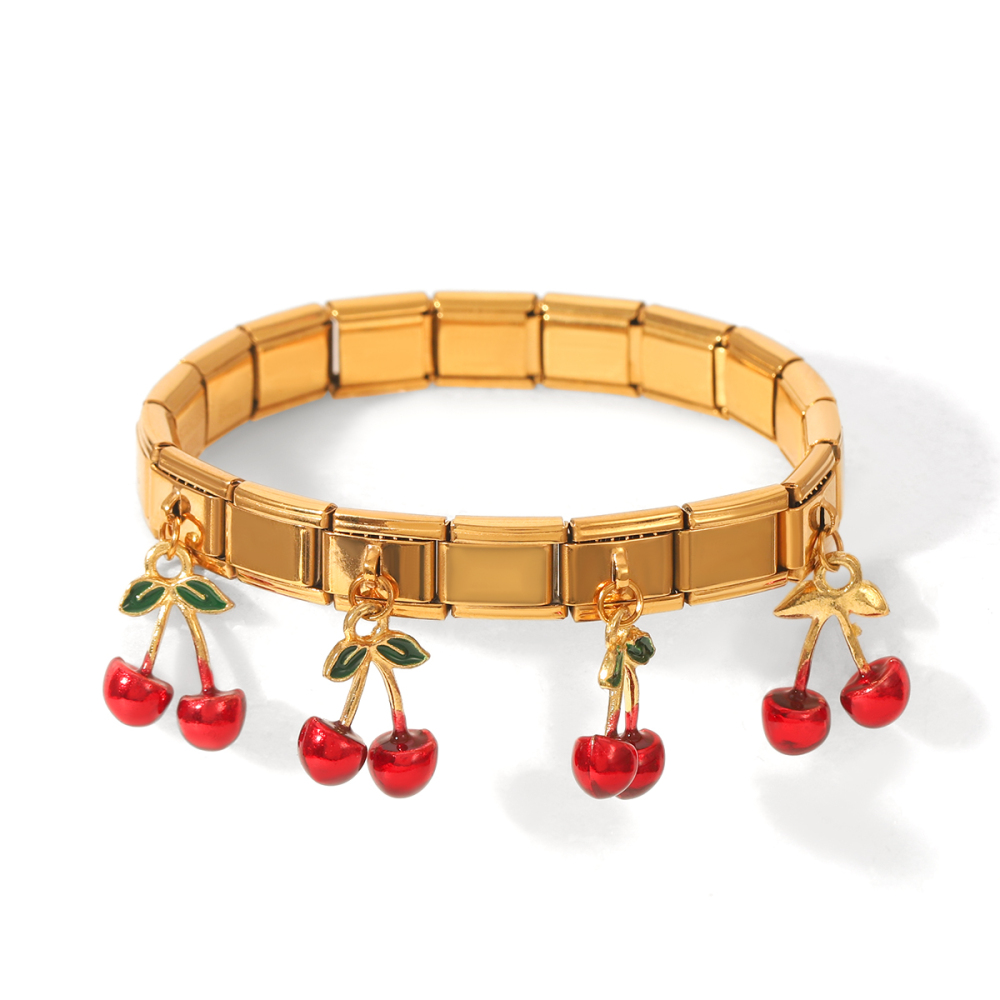 1 Paire De Bracelets Pour Femmes En Acier Inoxydable Imperméables, Collection Simple Series Daily Plant 