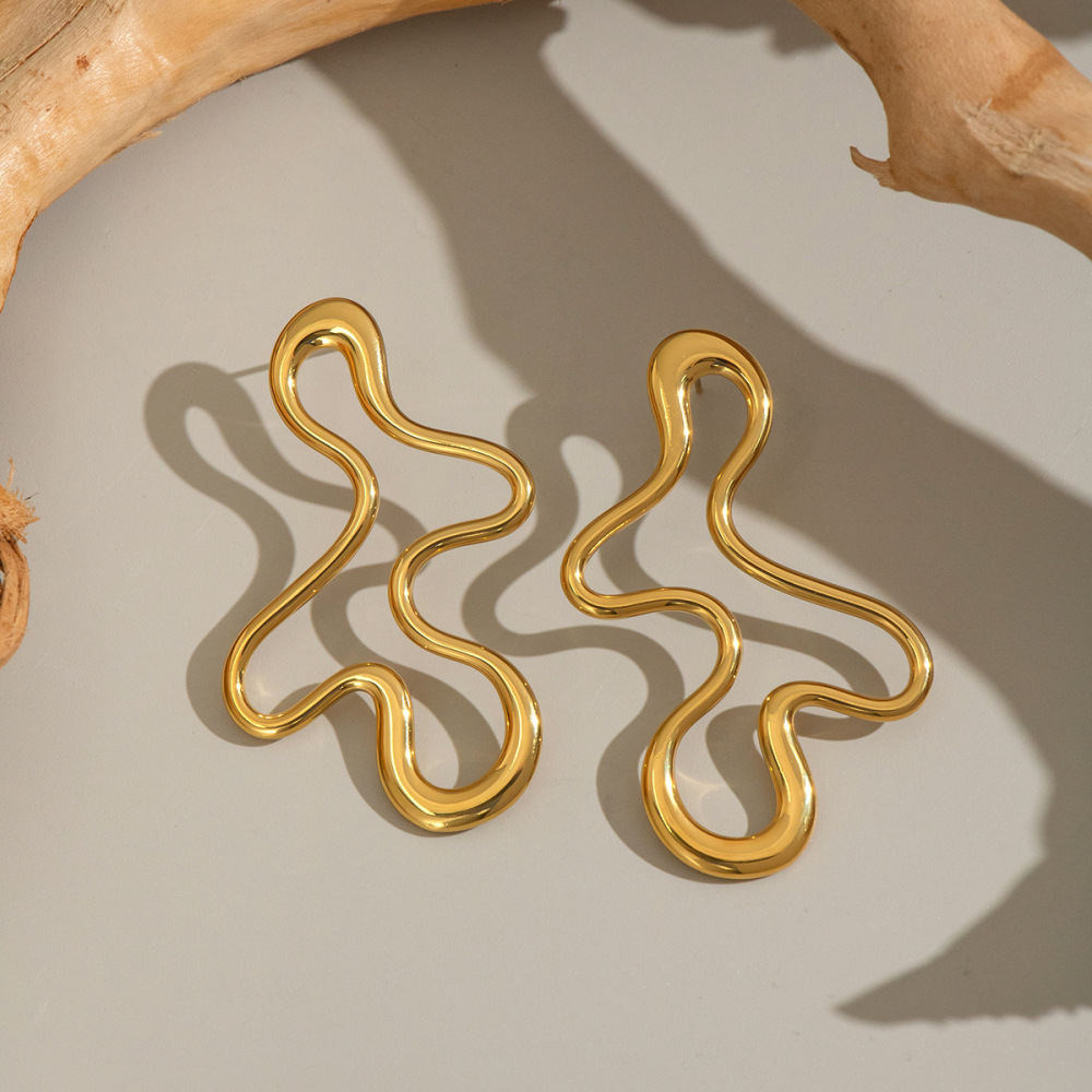 1 Paire De Boucles D'Oreilles Puces Décontractées En Acier Inoxydable Imperméable Pour Femme h5Image4