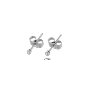 Boucles D'Oreilles Piercing Femme Minimalistes En Acier Inoxydable, Étanches, Couleur Or (1 Pièce). h5 Image2