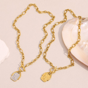 Collier Pendentif Femme Étanche En Acier Inoxydable, Collection Simple Series Classic Sun (1 Pièce) h5 Image4
