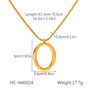 Collier Pendentif Femme En Acier Inoxydable De Forme Irrégulière, Étanche, Couleur Or (1 Pièce) h5 Image2