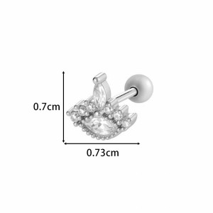 Boucle D'Oreille Piercing En Zircon Couleur Cuivre Or 1 Pièce h5 Image2