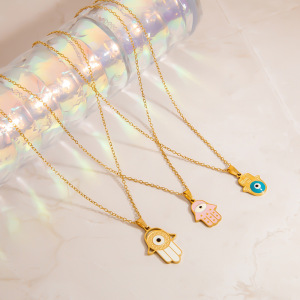 Collier Pendentif Étanche En Acier Inoxydable Couleur Or (1 Pièce) h5 Image3