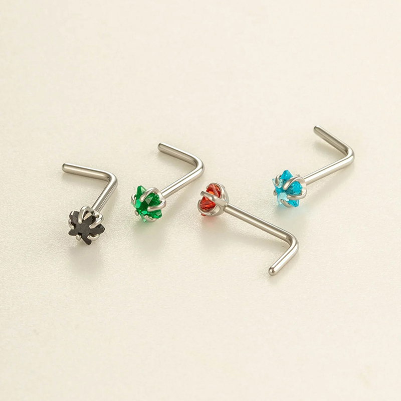 Piercing De Nez En Acier Inoxydable Étanche Avec Zircon (1 Pièce) Image3