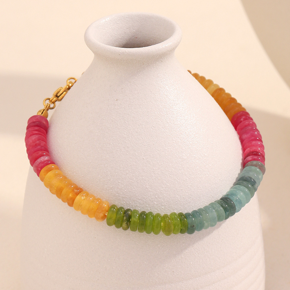 Collier Élégant En Perles Et Pierres Naturelles Pour Femme, 1 Pièce h5Image4