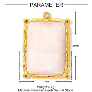 Pendentif Ovale Classique Pour Femme En Pierres Naturelles, 1 Pièce h5 Image2