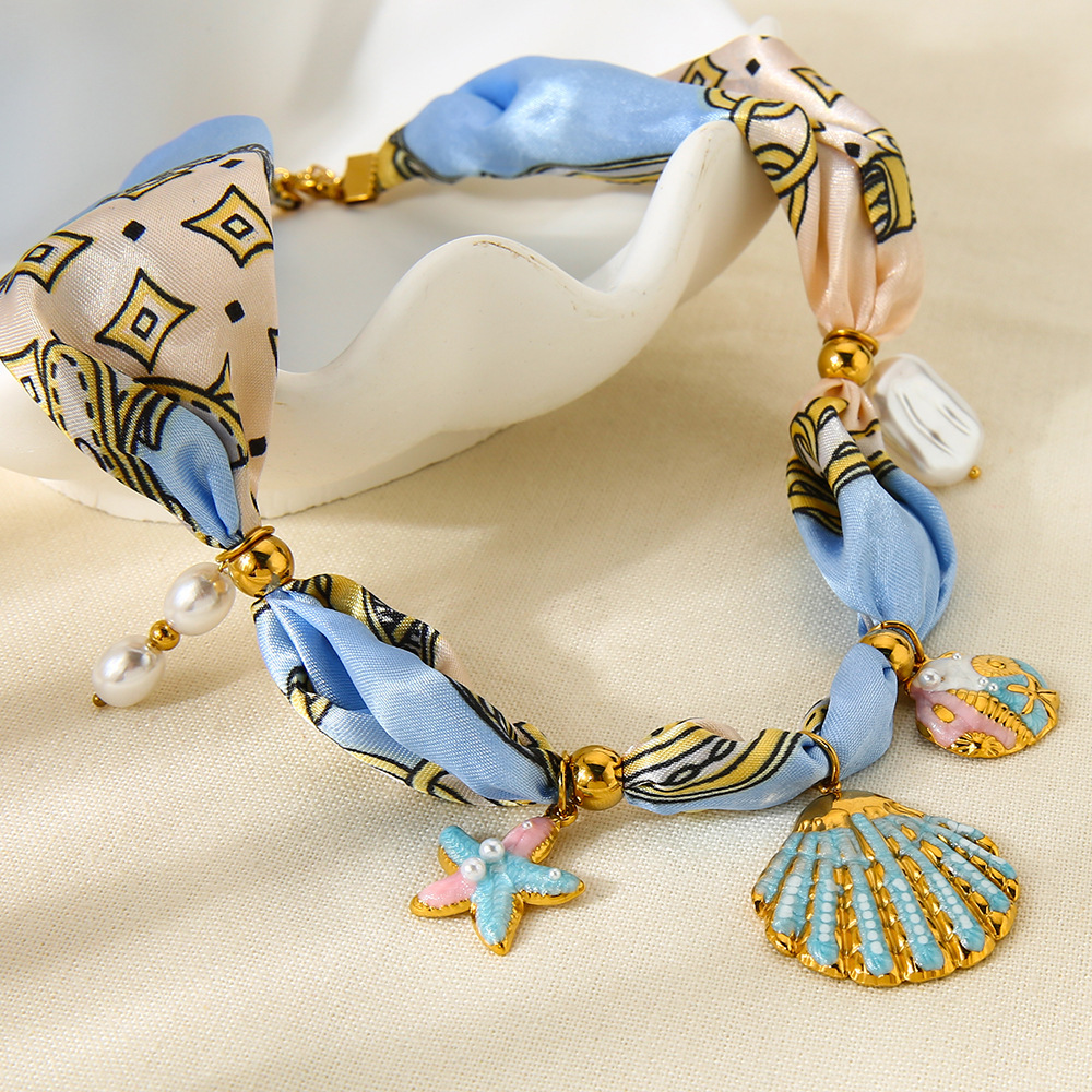 Collier Pendentif Coquillage En Tissu 1 Pièce Image4
